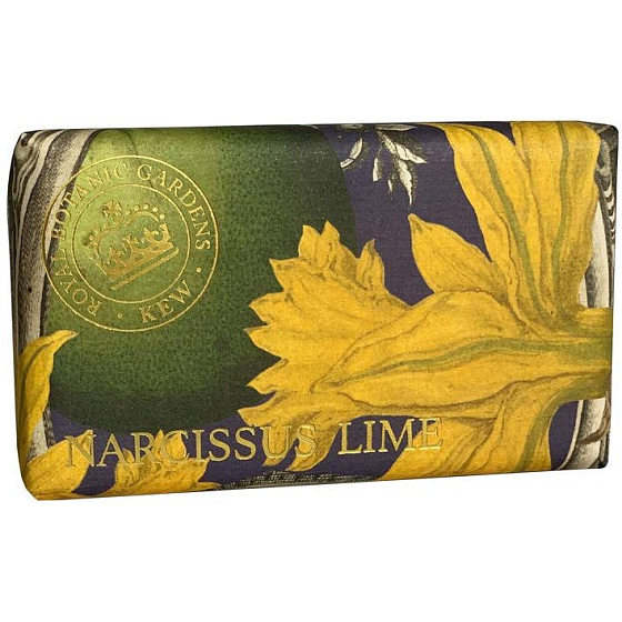 English Soap Daffodil & Lime natürliche parfümierte Toilettenseife mit Sheabutter 240 g