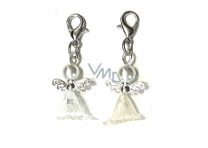 Engel tanzender Anhänger mit Flügeln weißer Rock 14 x 24 mm 1 Stück