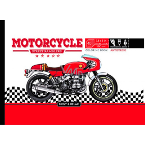 Ditipo Entspannungsmalbuch im Hardcover Motorräder 200 x 126 mm 20 Seiten