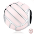 Charme Sterling Silber 925 Volleyball - rosa, Perle am Armband Sport