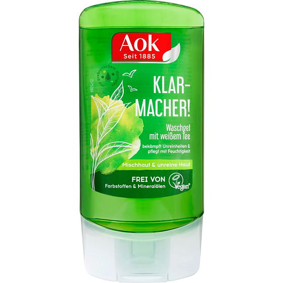 Aok Clear-Maker! reinigungsgel mit weißem Tee für Mischhaut und problematische Haut 150 ml