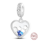 Charms Sterling Silber 925 Himmlisches Herz, Liebesarmband Anhänger