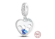 Charms Sterling Silber 925 Himmlisches Herz, Liebesarmband Anhänger