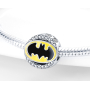 Sterling Silber 925 Batman mit kubischen Zirkonen, Perle für Armband