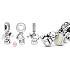 Charms Sterling Silber 925 Plüsch Baby Bär 3in1, Armband Anhänger Familie