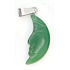Chalcedon Mond Anhänger Naturstein, handgeschliffene Figur 2,2 x 10 mm, Stein der Liebe und Freude
