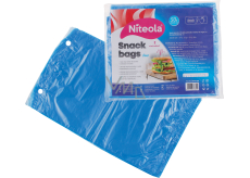 Niteola Snackbeutel, HDPE, 20 × 30 cm, Stärke 12 µ, blau, 50 Stück