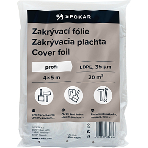 Spokar Profi Abdeckfolie, 35 µ, 20 m², 4 × 5 m