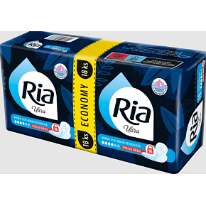 Ria Damenbinden Ultra Normal Plus Geruch Neutralisierer Duopack, 18 Stk