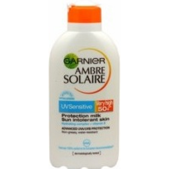 Garnier Ambre Solaire LSF50 + Sonnencreme für empfindliche Haut 200 ml