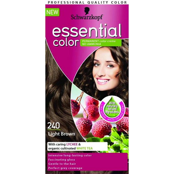 Schwarzkopf Essential Color lang anhaltende Haarfarbe 240 Hellbraun