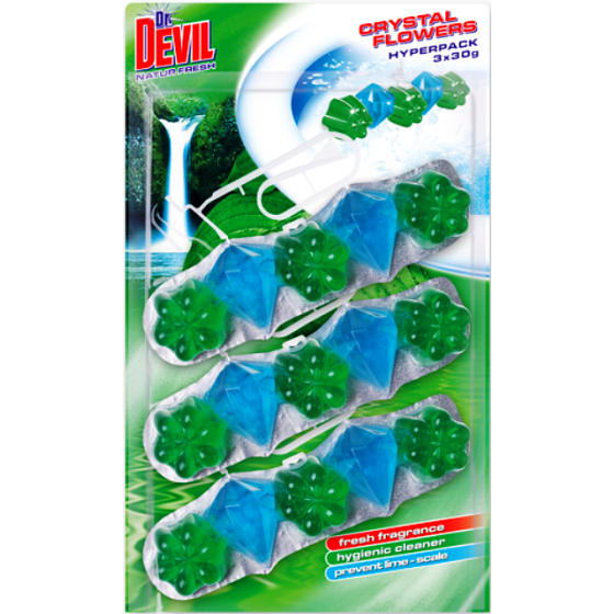 Dr. Devil Natur Fresh Crystal Flowers WC Vorhang 3 x 30 g