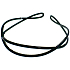 Schmales Stirnband 2x ineinander verschlungen schwarz 2 cm