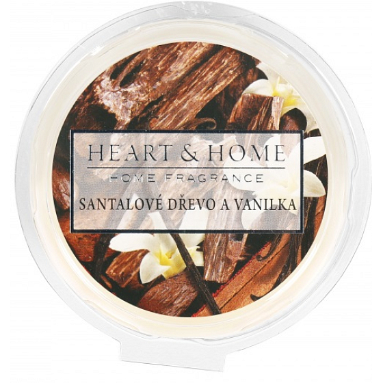 Heart & Home Sandelholz und Vanille Sojawachs Duftwachs 27 g