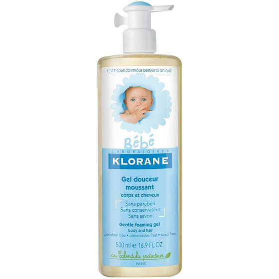 Klorane Bébé Sanftes Schaumgel für Kinder 500 ml