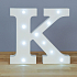 Nekupto Holz LED Buchstabe K Dekoration 16 cm