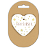 Nekupto Weihnachtskeramik Ornament Für viel Glück 6 x 6 cm