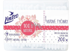 Linteo Natural Watte-Stäbchen Papierbox 200 St.