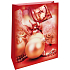 Nekupto Geschenk-Papiertüte 32,5 x 26 x 13 cm Weihnachten rot mit Fläschchen