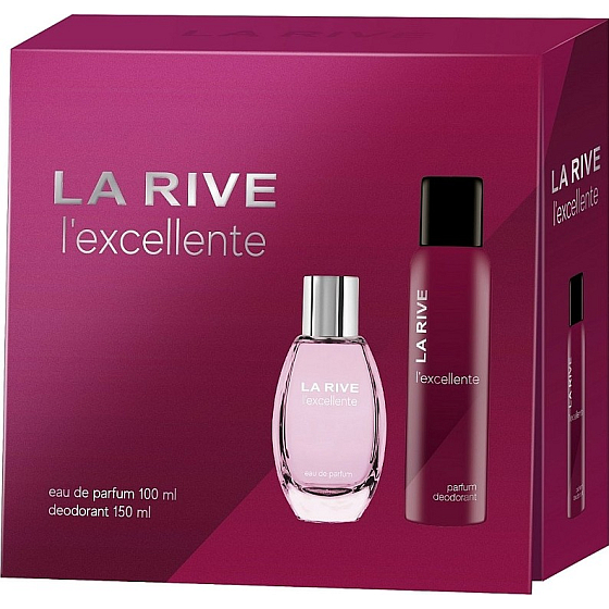 La Rive L'Excellente Eau de Parfum 100 ml + Deodorant Spray 150 ml, Geschenkset für Frauen
