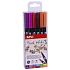 Apli Brush Marker Pinselmarker mit zwei Spitzen 12 Stück, Set