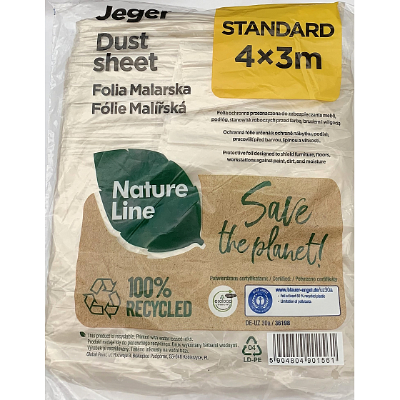 Jeger Lack-, Schmutz- und Feuchtigkeitsschutzfolie Standard 4 x 3 m