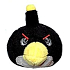 Angry Birds Plüsch Bleistifthalter/Fingerspielzeug Schwarz 5 cm 1 Stück