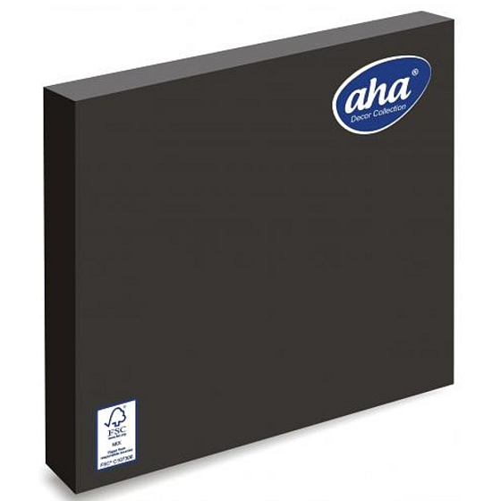 Aha Papierservietten 3-lagig 33 x 33 cm 20 Stück Schwarz