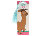 Nici ASST Favorite Llama Lesezeichen mit Stoffanhänger 15,5 x 5,5 cm