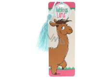 Nici ASST Favorite Llama Lesezeichen mit Stoffanhänger 15,5 x 5,5 cm