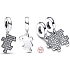 Charm Sterling Silber 925 Glitzerndes Puzzlestück, Freundschaftsarmband-Anhänger