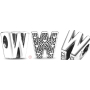 Charme Sterling Silber 925 Alphabet Buchstabe W, Perle für Armband