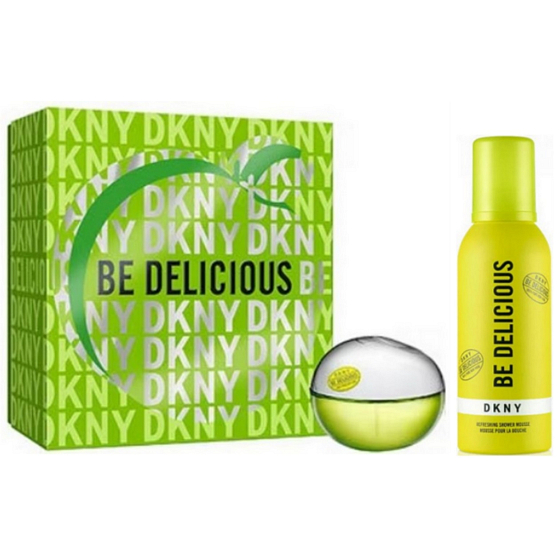 DKNY Donna Karan Be Delicious Woman Eau de Parfum 30 ml + Duschschaum 150 ml, Geschenkset für Frauen