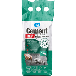 Het cement weiß, zur Zubereitung von Mörtel und Betonen, 1 kg