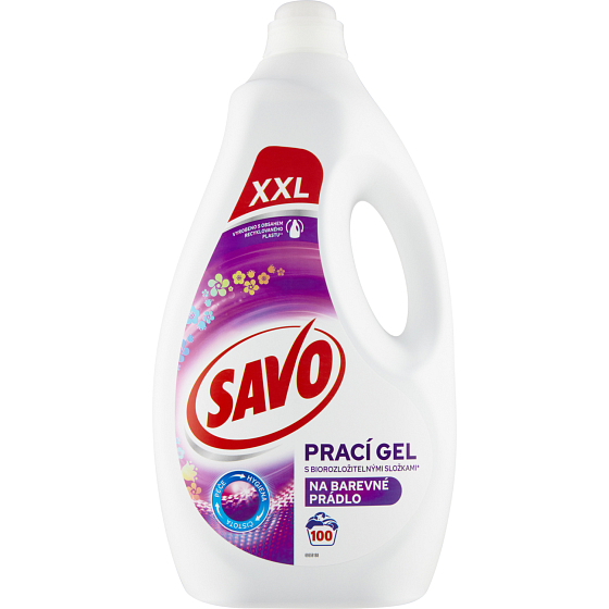 SAVO Waschgel für bunte Wäsche 100 Waschgänge, 5 l