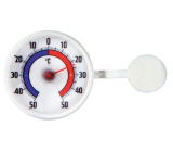 Schneider Fensterthermometer rund, Kunststoff, selbstklebend, 73 mm Bimetall BIM