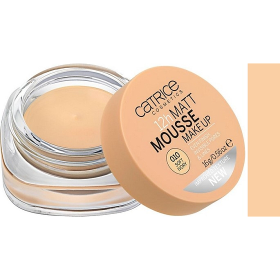 Catrice Matt Mousse 12h Make Up mattes Schaum Make-up 010 Soft Ivory 16 g