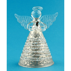 Glas beige Engel zum Stehen 7 cm
