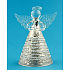 Glas beige Engel zum Stehen 7 cm
