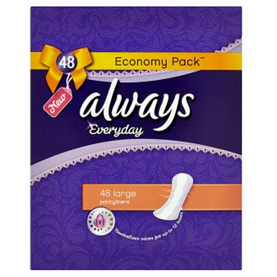 Immer alltägliche Pantyliners Große Intimpolster 48 Stück