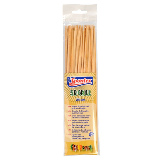 Spontex Bambus Grillspieße 25 cm 50 Stück