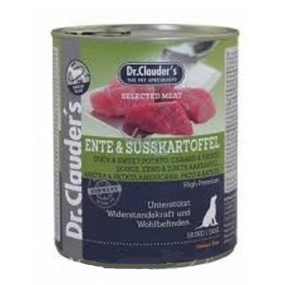 Dr. Clauders Ente, Fleisch und Süßkartoffel komplettieren Super-Premium-Futter 94% Fleisch für Hunde 800 g