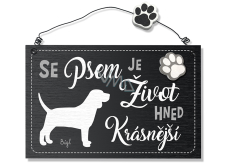 Nekupto Pets Holzschild Beagle 155 x 98 x 5 mm