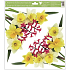Klebstofffreie Fensterfolie Eck-Narzissen mit Glitzer 30 x 33,5 cm