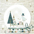 Nekupto Papierservietten 3-lagig 33 x 33 cm 20 Stück Schneeglöckchen, Schneemann, Bäume, Schlitten mit Geschenken