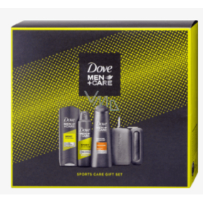 Dove Men + Care Active + Frisches Duschgel 250 ml + Antitranspirant Deospray 150 ml + Haarshampoo 250 ml + Sporthandtuch, Kosmetikset