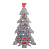 Adventskalender Filz grau Baum 50 x 93 cm