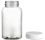 Flasche aus transparentem Kunststoff, mit Deckel 100 ml