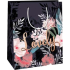 Ditipo Geschenkpapier Tasche 18 x 22,7 x 10 cm Dunkel mit Lovely Aufschrift