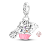 Charm Sterling Silber 925 Für Backfans, 3in1 Lebensmittel Armband Anhänger